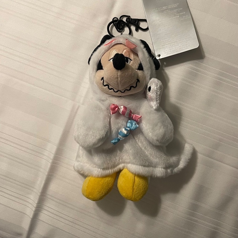 Disney Parks 2026 Halloween WDW Ghost Mickey Plush Bag Charm New